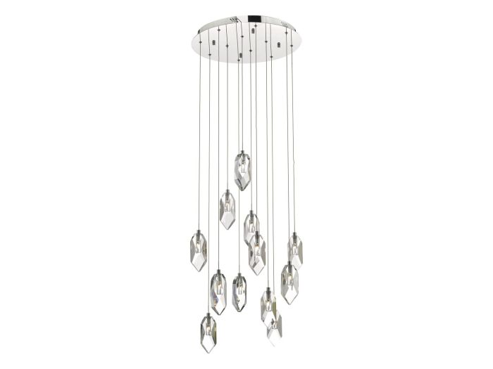 Crystal 12 light cluster pendant