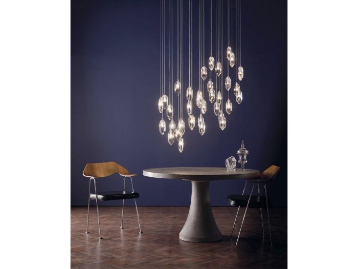 Crystal 12 light cluster pendant