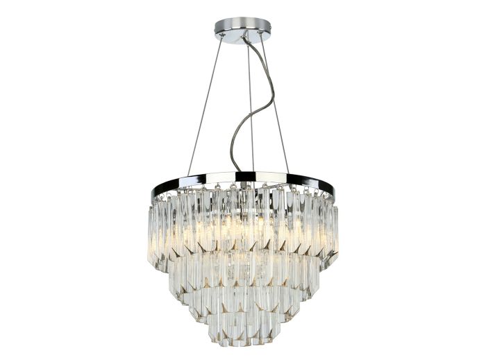 Fame 5 light pendant (clear glass)