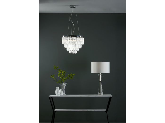 Fame 5 light pendant (clear glass)