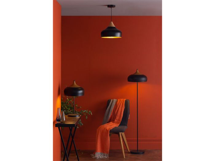 Gaucho 1 light pendant (black)