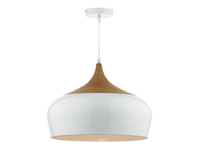 Gaucho 1 light pendant (large)(white)