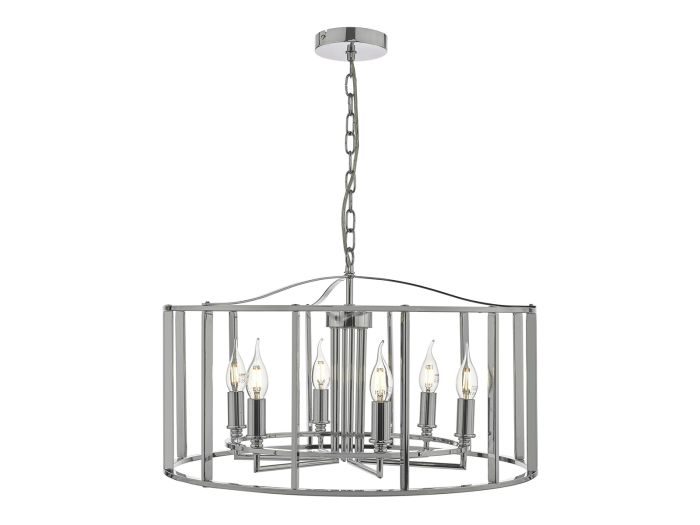 Myka 6 light pendant (polished chrome)