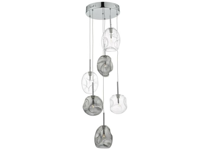 Quinn 6 light cluster pendant