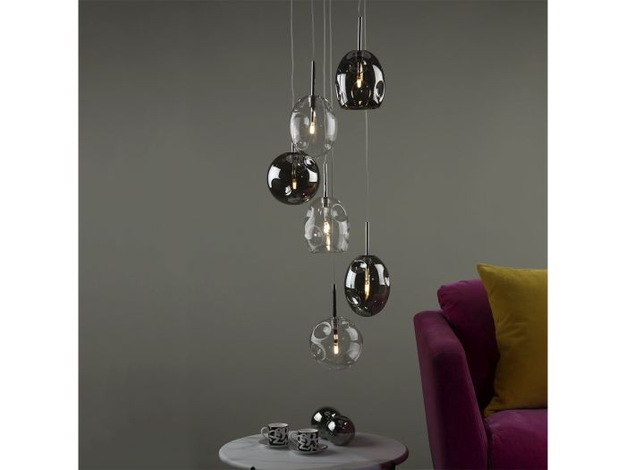 Quinn 6 light cluster pendant