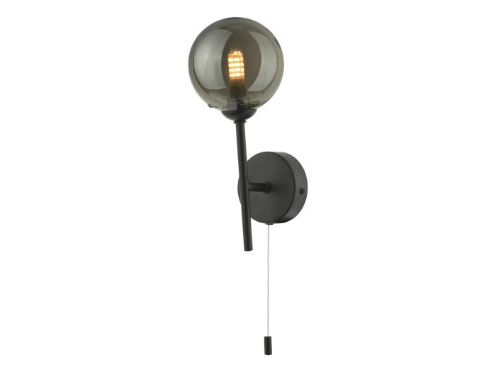 Cohen Wall light (matt black smoked glass)
