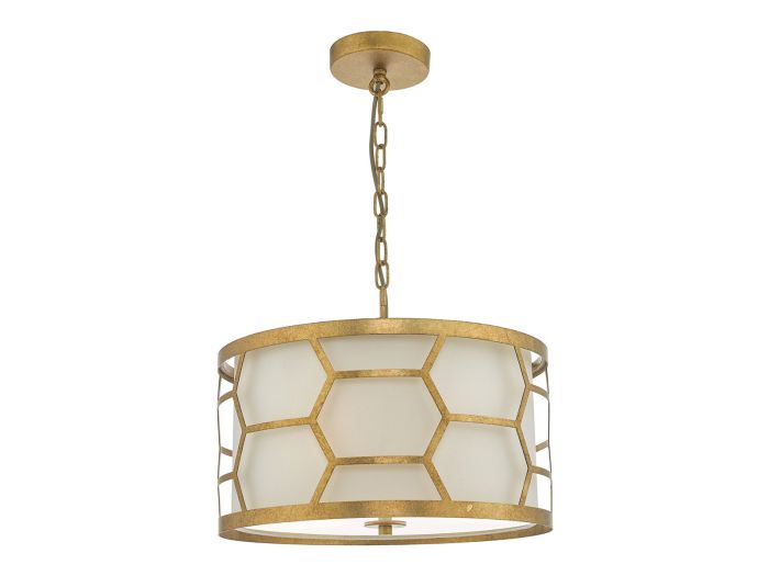 Honeycomb 3 light pendant