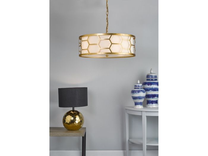 Honeycomb 4 light pendant