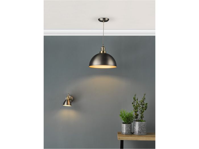 Governor Single spotlight (antique chrome/antique brass)