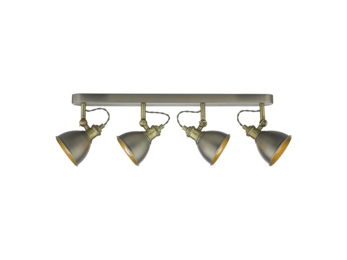 Governor 4 light bar spotlight (antique chrome/antique brass)