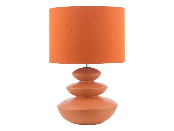 Discus Ceramic table lamp orange with shade