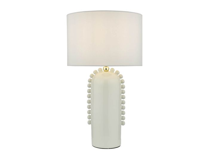Dolce Table lamp white ceramic with shade