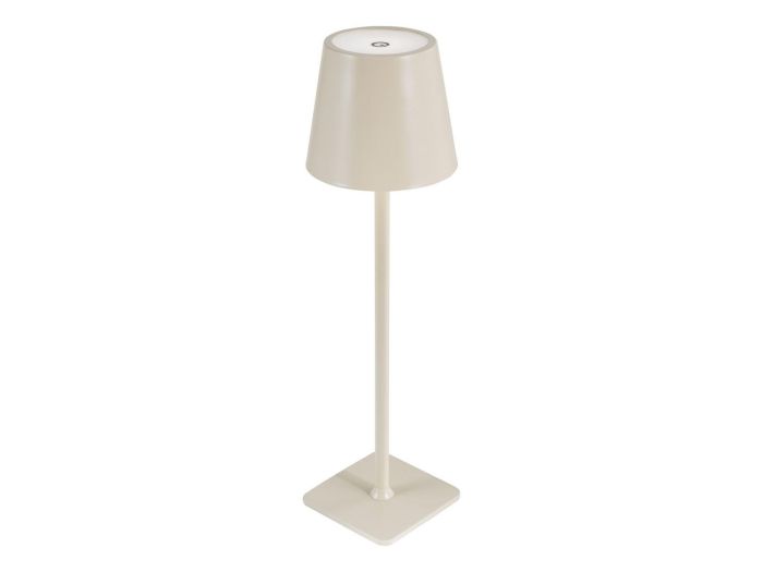 Derrick Rechargeable outdoor table lamp (satin taupe)