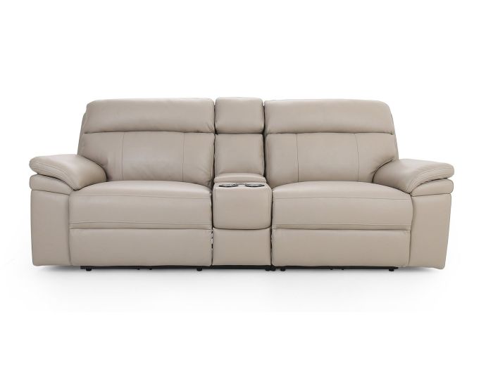 Tess Large sofa (double power recliners) + console - type 40/S Leather