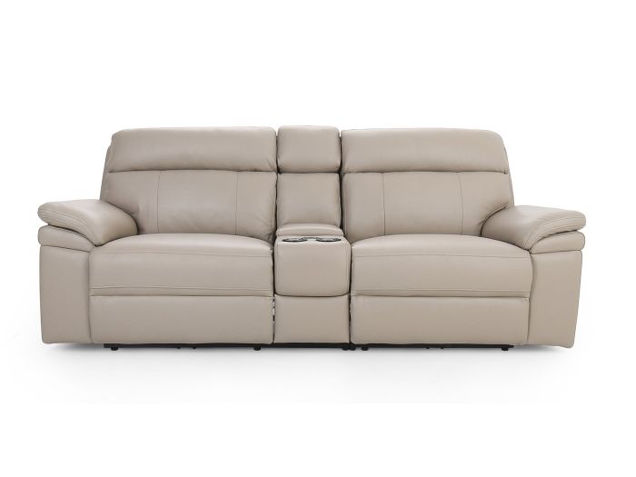 Tess Large sofa (power recliners + headrest) + console - type 40/S Leather