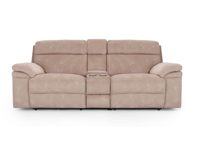 Tess Large sofa (power recliners + headrest) + console - type F6 Fabric