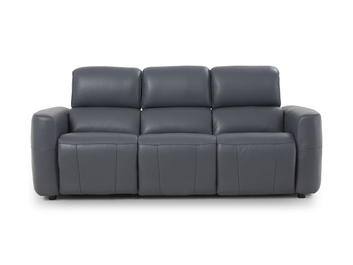 Cannes 3 seater (double power recliner + headrest) (with bluetooth speakers) - type 60/S Leather