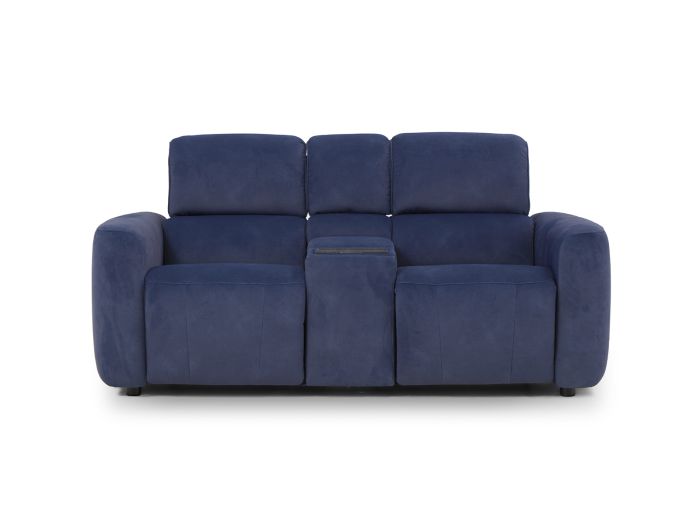Cannes 2 seater (double power recliners + headrests) (with entertainment console) - type F6 Fabric