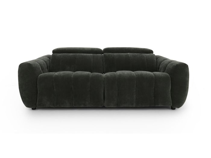 Donato 3 seater (double power recliners + headrests) - type F8 Fabric