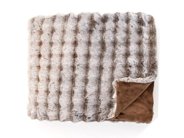 Cushions (New) Faux rabbit throw