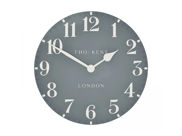 Clocks 12 Arabic Wall Clock Flax Blue