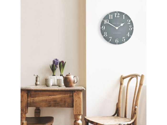 Clocks 12 Arabic Wall Clock Flax Blue
