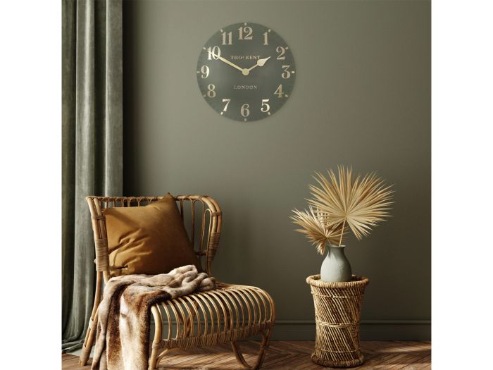 Clocks 20 Arabic Wall Clock Lichen Green