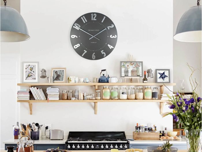 Clocks 20 Mulberry Wall Clock Graphite Silver