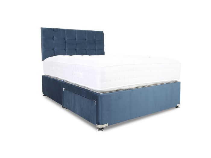 Wool Supreme 1000 Super king 4 drawer platform top divan set with Cuba headboard
