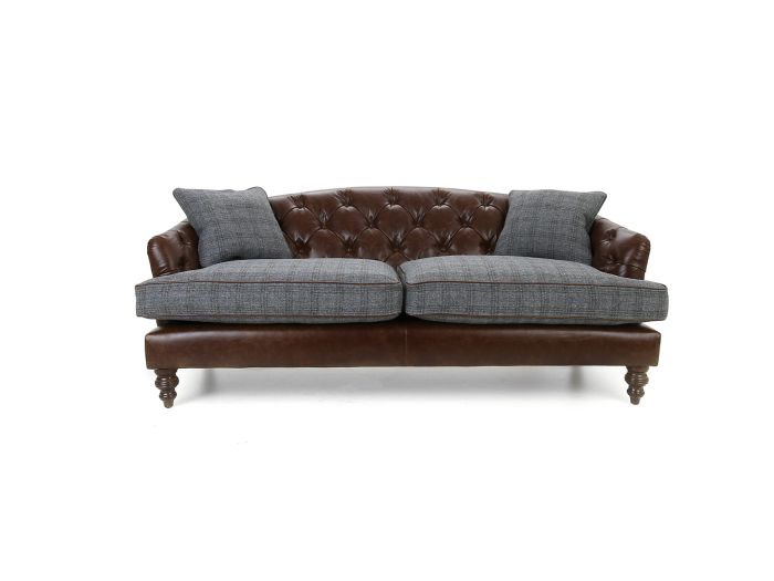 Dalmore Midi Sofa - Option B In Hide and Fabric