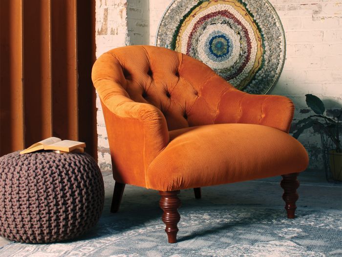 Aberlour Chair In Harris Tweed Fabric