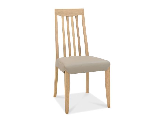 Cape Slat back chair (grey bonded leather)