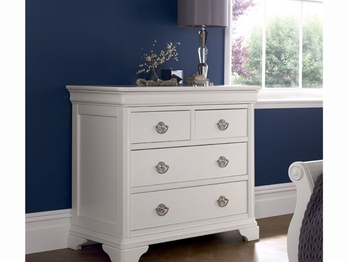 Kent Bedroom (White) 2 + 2 drawer chest