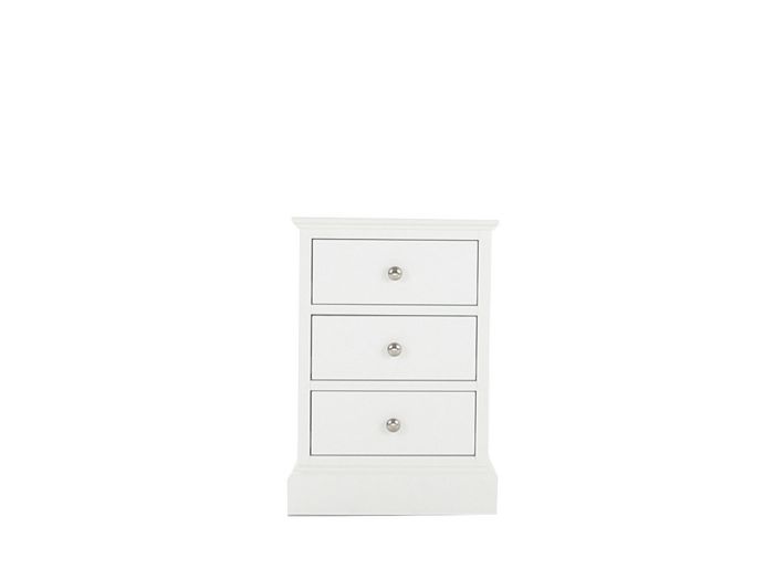 Heidi 3 drawer nightstand (white)