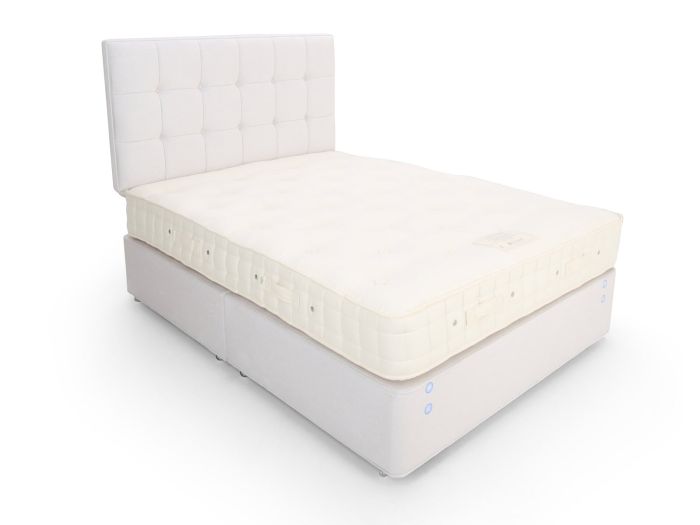 Burford Supreme Super king size zip and link 2 drawer pocket sprung firm edge divan set (premium fabric)