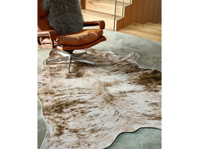 Texas 190x240cm Cowhide Grey