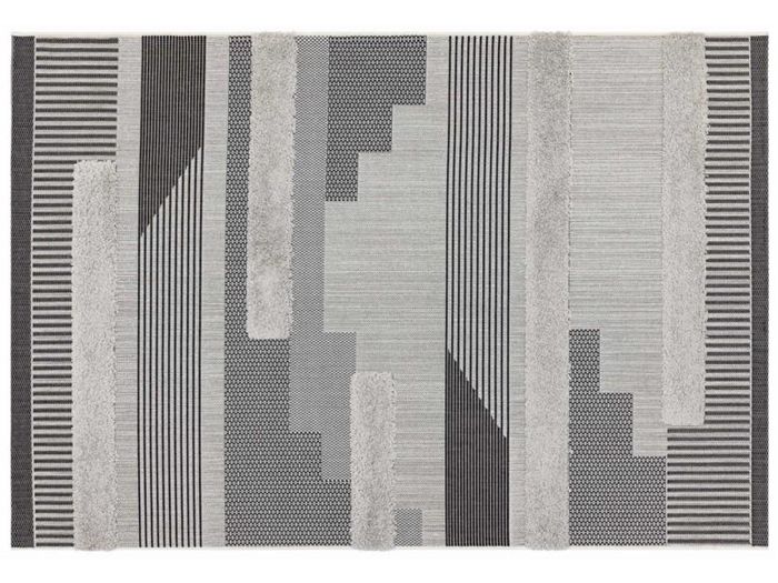 Monty 160 x 230cm Rug MN05 Black/Grey Geometric