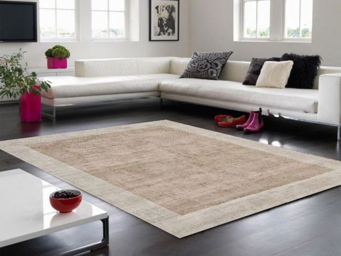 Blade Border 160x230cm Rug Putty Champayne
