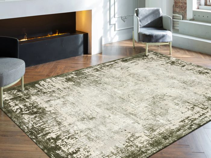 Kuza 160 x 230cm rug Border Green