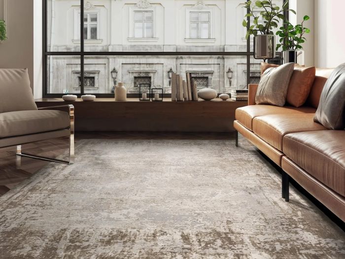 Kuza 160 x 230cm rug Border Beige