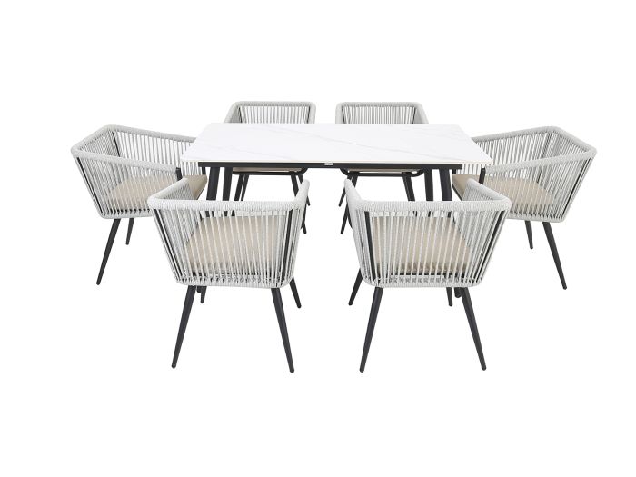 Olbia 6 seat outdoor dining set