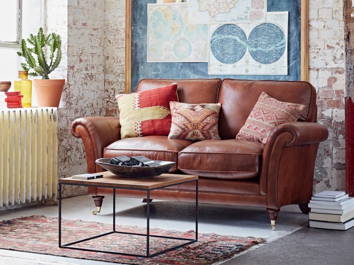 Burghley 2 seater sofa - type Leather