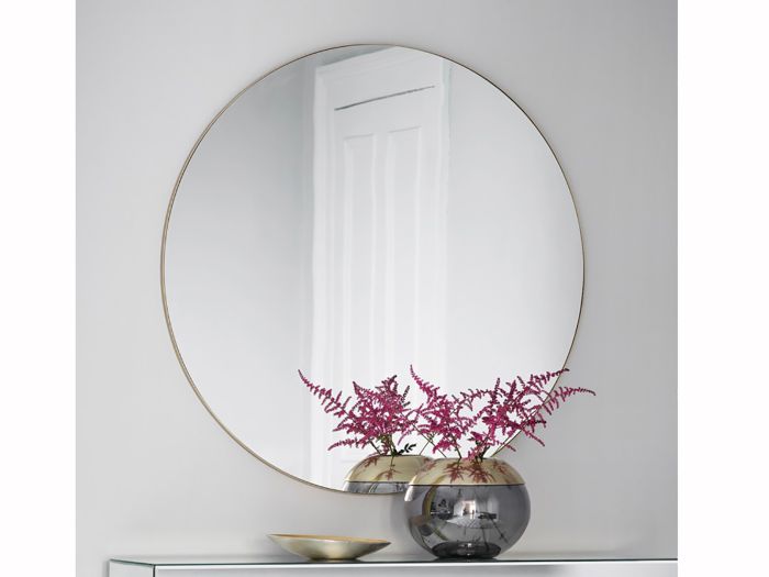 Laurel Champayne framed round mirror