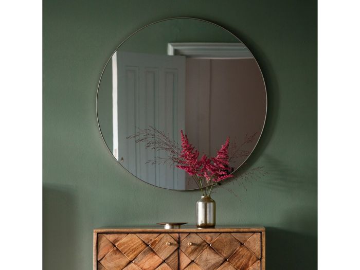 Bolan Round Mirror (Silver)