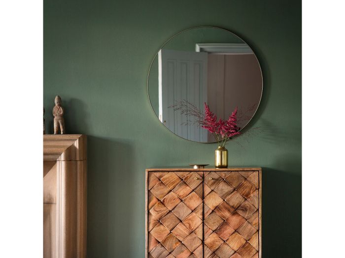 Bolan Round Mirror (Champayne)