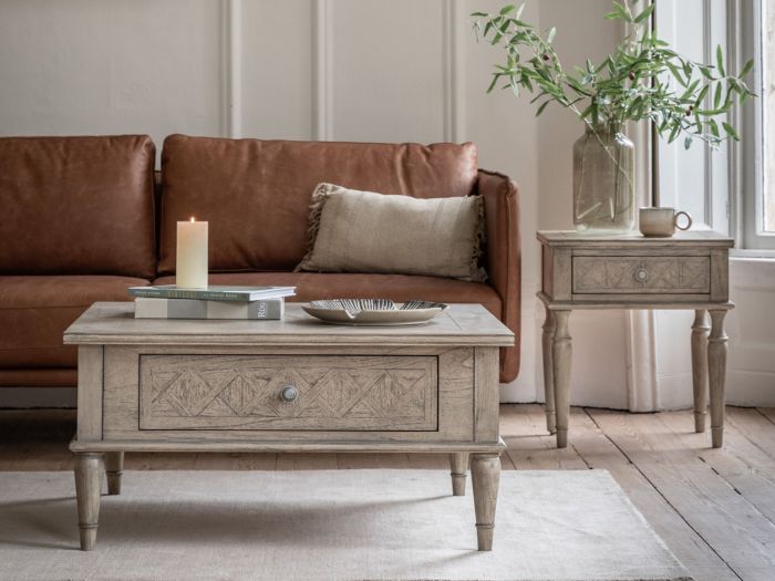 Grenadine 1 drawer side table