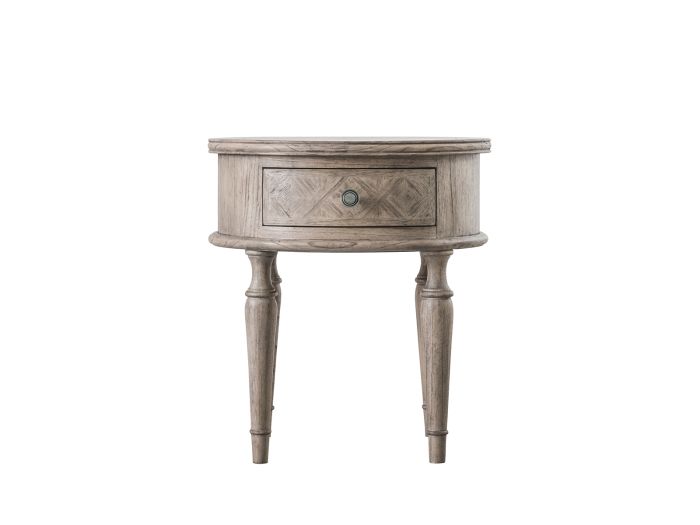 Grenadine Round 1 drawer side table