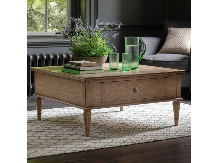Grenadine Square 2 drawer coffee table