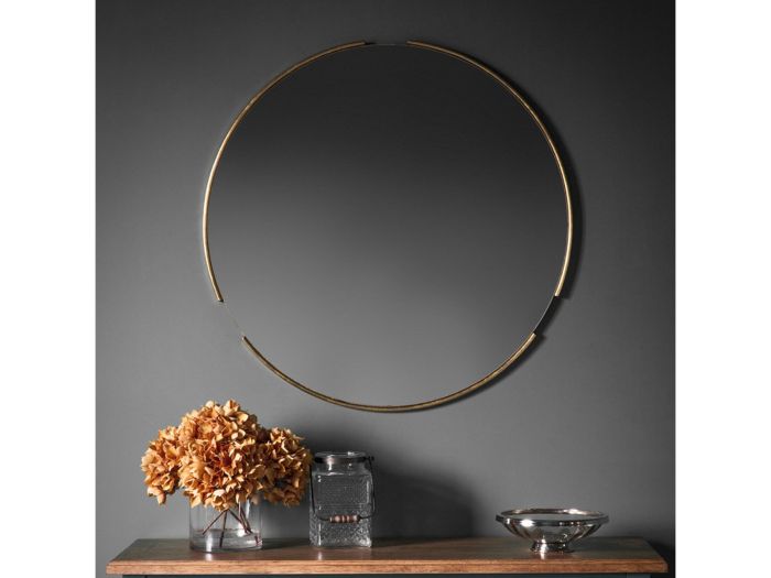 Arc Round Mirror (Gold)