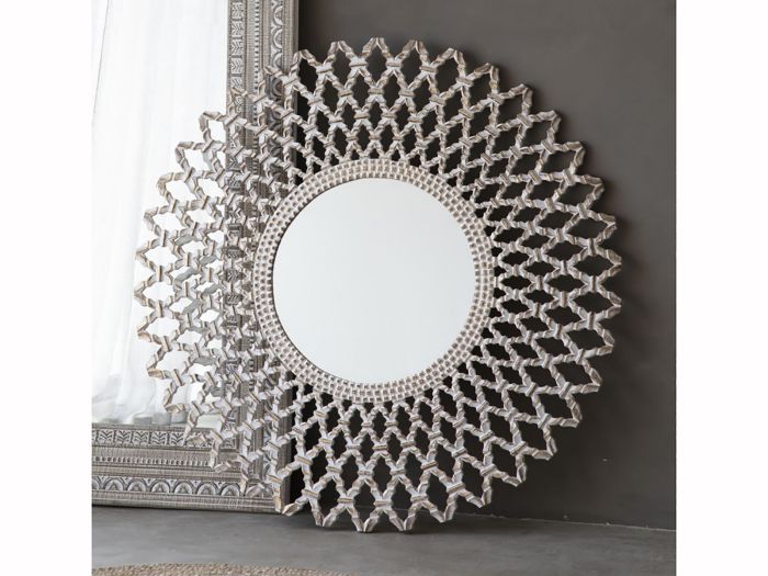 Agate Mirror (Natural/Whitewash)
